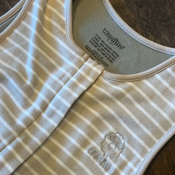 Woolino 4 Season Sleep Bag w/ Feet, Merino Wool & Organic Cotton, Birch Gray - Picture 3 of 10